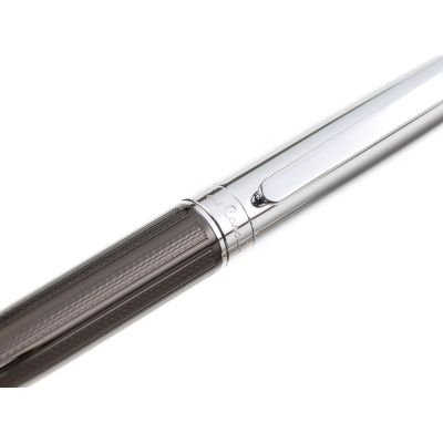 Ручка шариковая Pierre Cardin LEO, цвет - серебристый и черный. Упаковка B-1-3