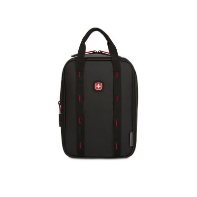 Термосумка для ланча SWISSGEAR, прорезиненный полиэстер 600D, черный/красный, 23х15х10 см, 3,5 л-2