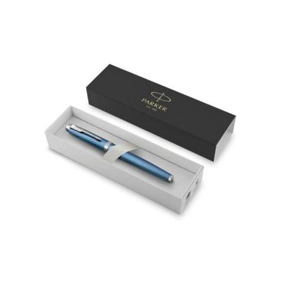 Перьевая ручка Parker IM Premium Blue Grey CT, перо: F, цвет чернил: blue, в подарочной упаковке.-1