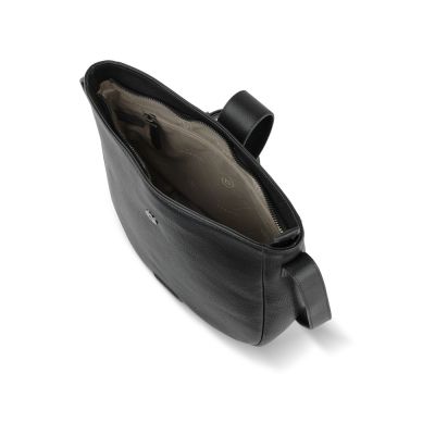 Сумка женская BUGATTI Elsa, чёрная, воловья кожа/полиэстер, 29х8х27 см-4