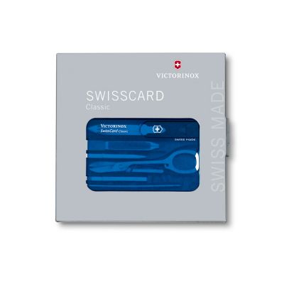 Швейцарская карточка VICTORINOX SwissCard Classic, 10 функций, полупрозрачная синяя-2