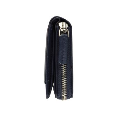 Кошелёк женский BUGATTI Lady Top, на молнии, тёмно-синий, натуральная воловья кожа, 12х2,5х9 см-4
