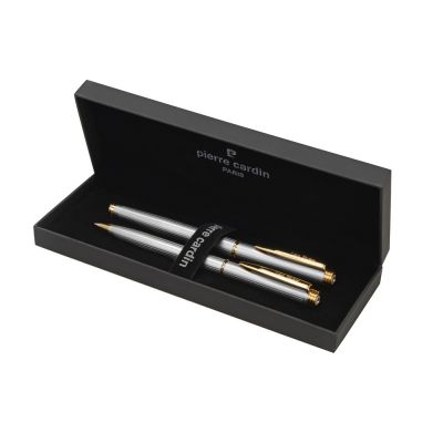 Набор Pierre Cardin PEN&PEN: ручка шариковая + роллер. Цвет - серебристо-бежевый. Упаковка Е.-3