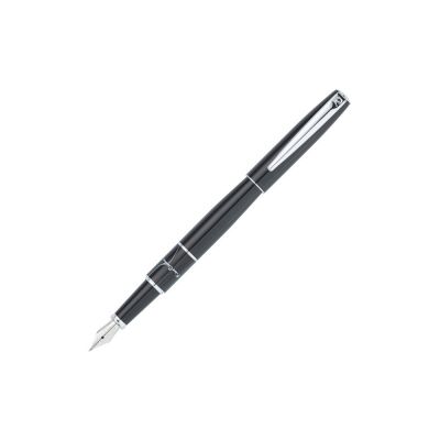 Ручка перьевая Pierre Cardin LIBRA с колпачком, черный/серебро-0