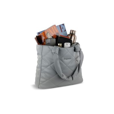 Сумка-шоппер BUGATTI Cara, серая, полиуретан, 43х11х32 см, 10 л-7