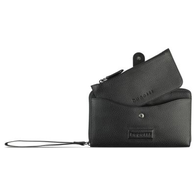 Кошелёк женский BUGATTI Elsa с ключницей, с RFID, чёрный, воловья кожа/полиэстер, 18,7х3х10,7 см-2