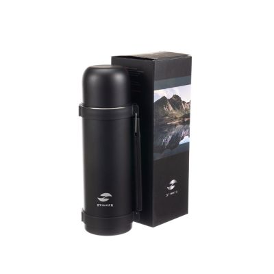 Термос Stinger, 1,2 л, широкий с ручкой, нержавеющая сталь, чёрный, 12,4 х 10,2 х 31,8 см-4