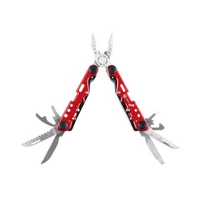 Мультитул Stinger, 105x40 мм, 13 функций, сталь, красно-серебристый, в комплекте нейлоновый чехол-0