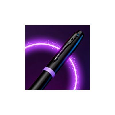 Ручка-роллер Parker IM Vibrant Rings Flame Amethyst Purple, стержень:Fblk, в подарочной упаковке.-5