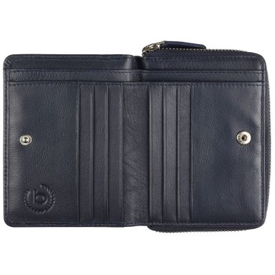 Кошелёк женский BUGATTI Lady Top, на молнии, тёмно-синий, натуральная воловья кожа, 12х2,5х9 см-2