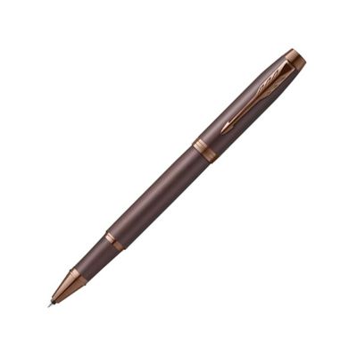 Ручка роллер Parker IM Monochrome Brown, стержень:F, цвет чернил: black, в подарочной упаковке.-0