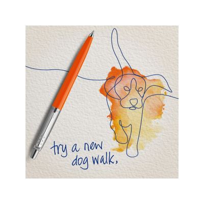 Шариковая ручка Parker Jotter Originals Orange Chrome CT, стержень: M blue в подарочной упаковке-4