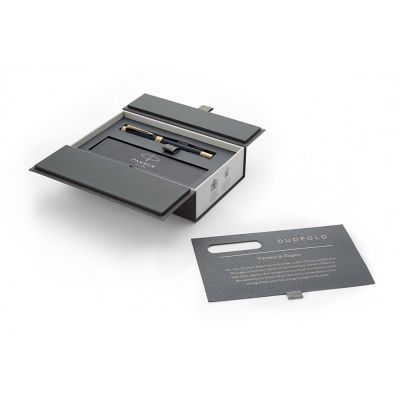 Перьевая ручка Parker Duofold Prestige Centennial, Blue Chevron GT Foutain Pen Medium, перо:M , цвет чернил: black, в подарочной упаковке.-3