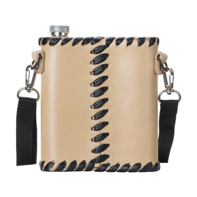 Фляга 503 (белая кожа), 0,5 л-1