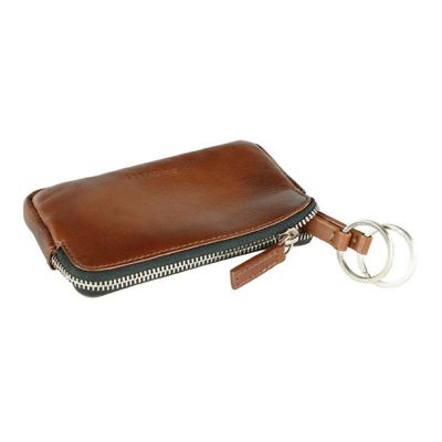 Ключница BUGATTI Domus, с RFID защитой, коньячный цвет, натуральная воловья кожа, 12х1,5х7 см-1