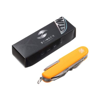 Нож перочинный Stinger, 89 мм, 15 функций, материал рукояти: АБС-пластик (оранжевый)-5