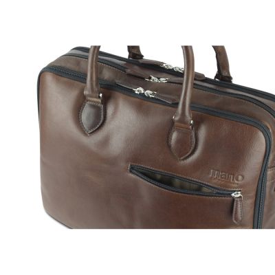 Сумка Mano Don Valentino, натуральная кожа в коричневом цвете, 41,5 х 31 х 10 см-4