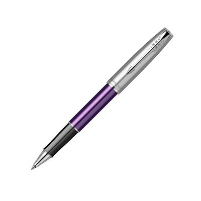 Ручка-роллер Parker Sonnet Essentials Violet SB Steel CT, цвет чернил black, перо: F, в подарочной упаковке.-0