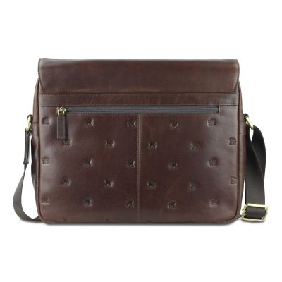Сумка через плечо Mano Don Leon, натуральная кожа в коричневом цвете, 38 х 30 х 7 см-1
