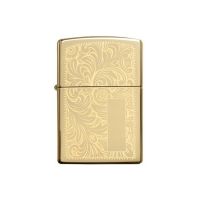 Зажигалка ZIPPO Venetian® с покрытием High Polish Brass, латунь/сталь, золотистая, 38x13x57 мм