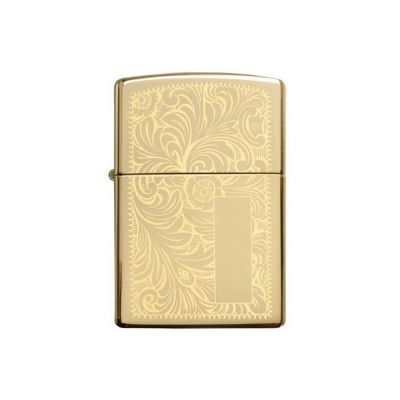 Зажигалка ZIPPO Venetian с покрытием High Polish Brass, латунь/сталь, золотистая, 38x13x57 мм-0
