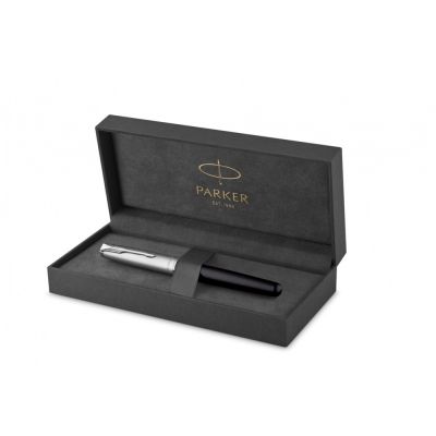 Перьевая ручка Parker Sonnet Entry Point Black Steel CT, перо: F, цвет чернил: black, в подарочной упаковке-1