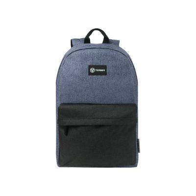 Рюкзак TORBER GRAFFI, серый с карманом черного цвета, полиэстер меланж, 42 х 29 x 19 см-0