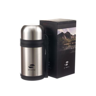 Термос Stinger, 1 л, широкий с ручкой, нержавеющая сталь, серебристый, 12,2 х 10,5 х 23,3 см-5