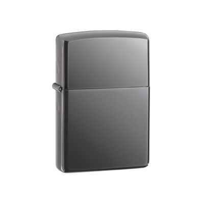 Зажигалка ZIPPO Classic с покрытием Black Ice, латунь/сталь, чёрная, глянцевая, 38x13x57 мм-0