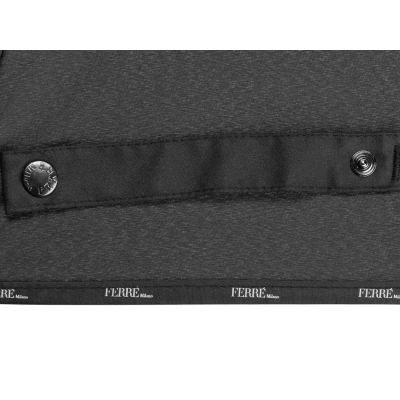 Зонт-трость полуавтоматический Ferre Milano, черный-8