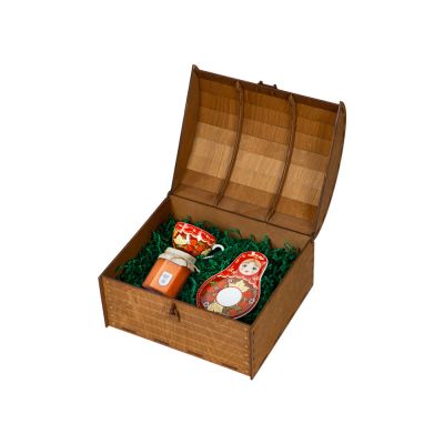 Подарочный набор: чайная пара, крем-мёд с ягодами годжи-0