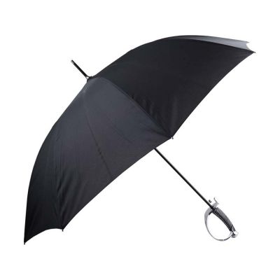 Зонт-трость Генеральский, полуавтомат, черный-0