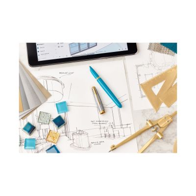 Перьевая ручка Parker 51 Premium Turquoise GT перо; M/F, чернила: Black,Blue, в подарочной упаковке.-7