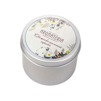 Набор: платок Русский полевой букет и свеча Цветы и травы-4