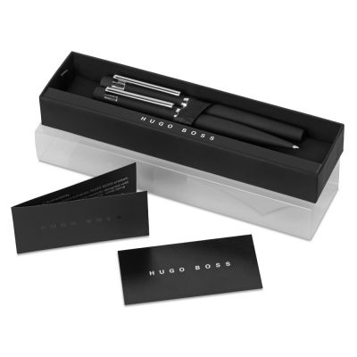 Подарочный набор: ручка шариковая, ручка-роллер. Hugo Boss, черный-2