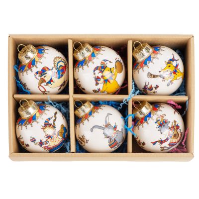 Набор новогодних шаров, 6 шт.-4