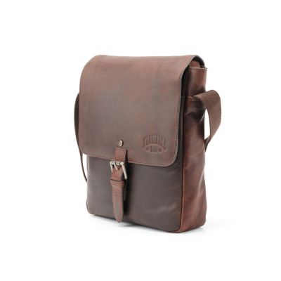 Сумка через плечо KLONDIKE DIGGER Erin, натуральная кожа цвета коньяк, 32 x 28 x 8 см-0