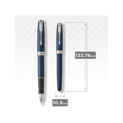Перьевая ручка Parker Sonnet Blue Subtle CT, перо: F, цвет чернил: black, в подарочной упаковке-5