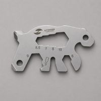 Мини-мультитул карманный Stinger, 55 x 35 мм, 5 функций, медведь, нержавеющая сталь, серебристый, в блистере