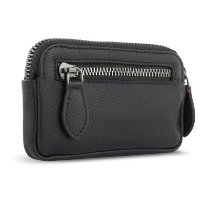 Ключница BUGATTI Bella, чёрная, воловья кожа/полиэстер, 12х1,5х7 см-3