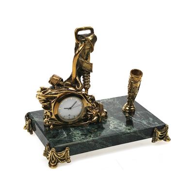 Настольный прибор Шахтерский, золотистый/зеленый-0