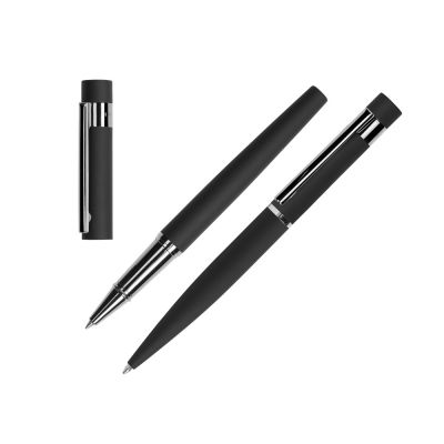 Подарочный набор: ручка шариковая, ручка-роллер. Hugo Boss, черный-0