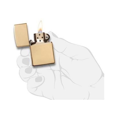 Зажигалка ZIPPO Classic с покрытием High Polish Brass, латунь/сталь, золотистая, 38x13x57 мм-2