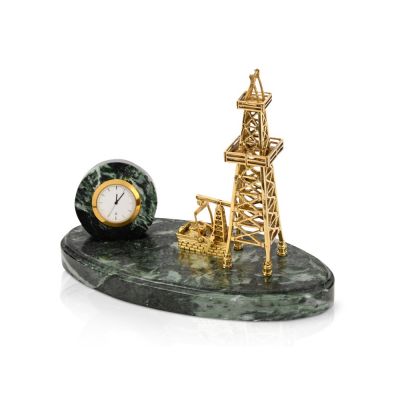 Настольный прибор Нефтяная симфония, зеленый/золотистый-0