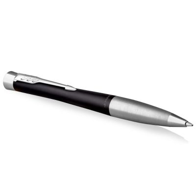 Ручка шариковая Parker модель Urban Muted Black CT в футляре, черный/серебристый-2