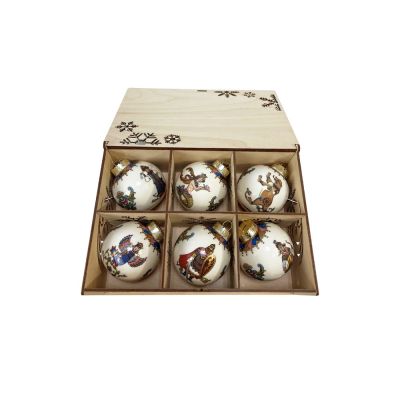 Набор новогодних шаров, 6 шт.-0