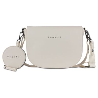 Сумка наплечная женская BUGATTI Almata, с кошельком, бежевая, полиуретан, 27х6х18,5 см-1
