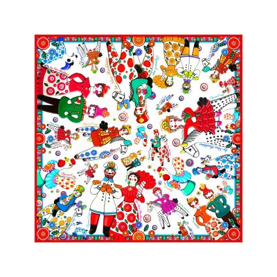 Платок Дымковская игрушка-0