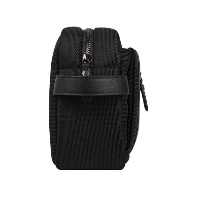 Несессер мужской BUGATTI Nero, чёрный, нейлон 1680D/кожа, 24х7,5х16 см-5