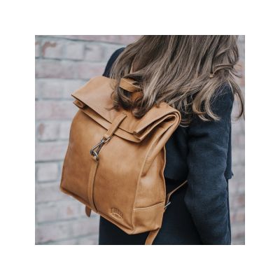 Рюкзак-сумка KLONDIKE DIGGER Mara, натуральная кожа в темно-коричневом цвете, 32,5 x 36,5 x 11 см-7